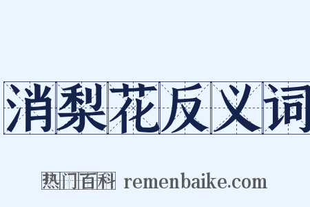 消梨花反义词是什么意思的图片